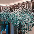 Подвесные светильники из зеленого стекла для гостиной с индивидуальным дизайном